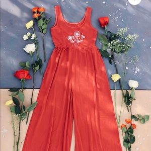 Purusha People Jumpsuit - Coral - Size Medium